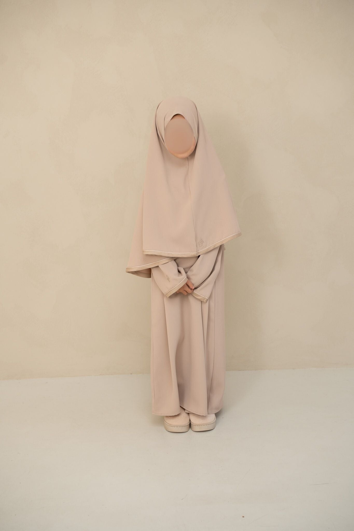 Silk Edge Abaya & Khimar Kids Set