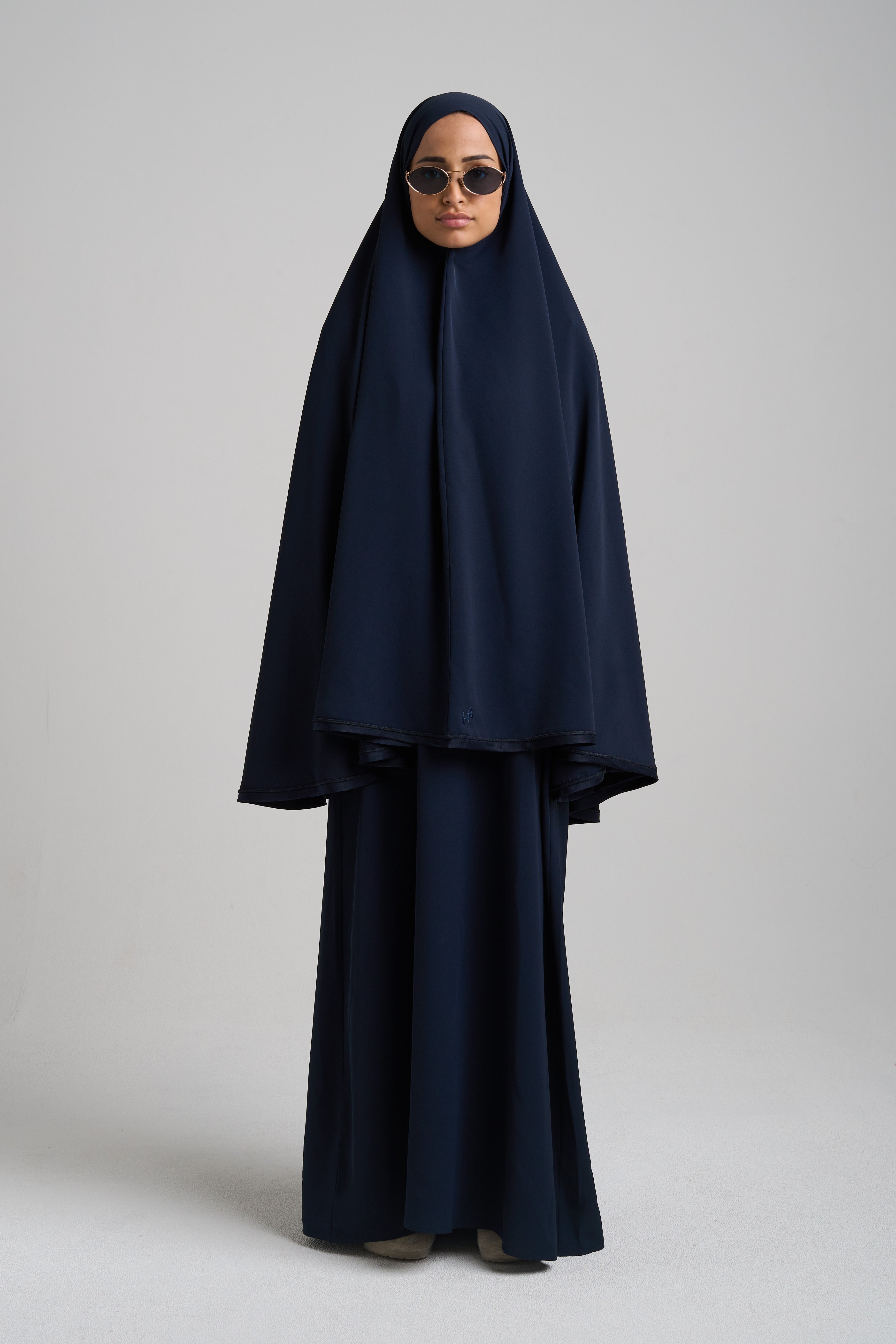 Silk Edge Abaya & Khimar Set