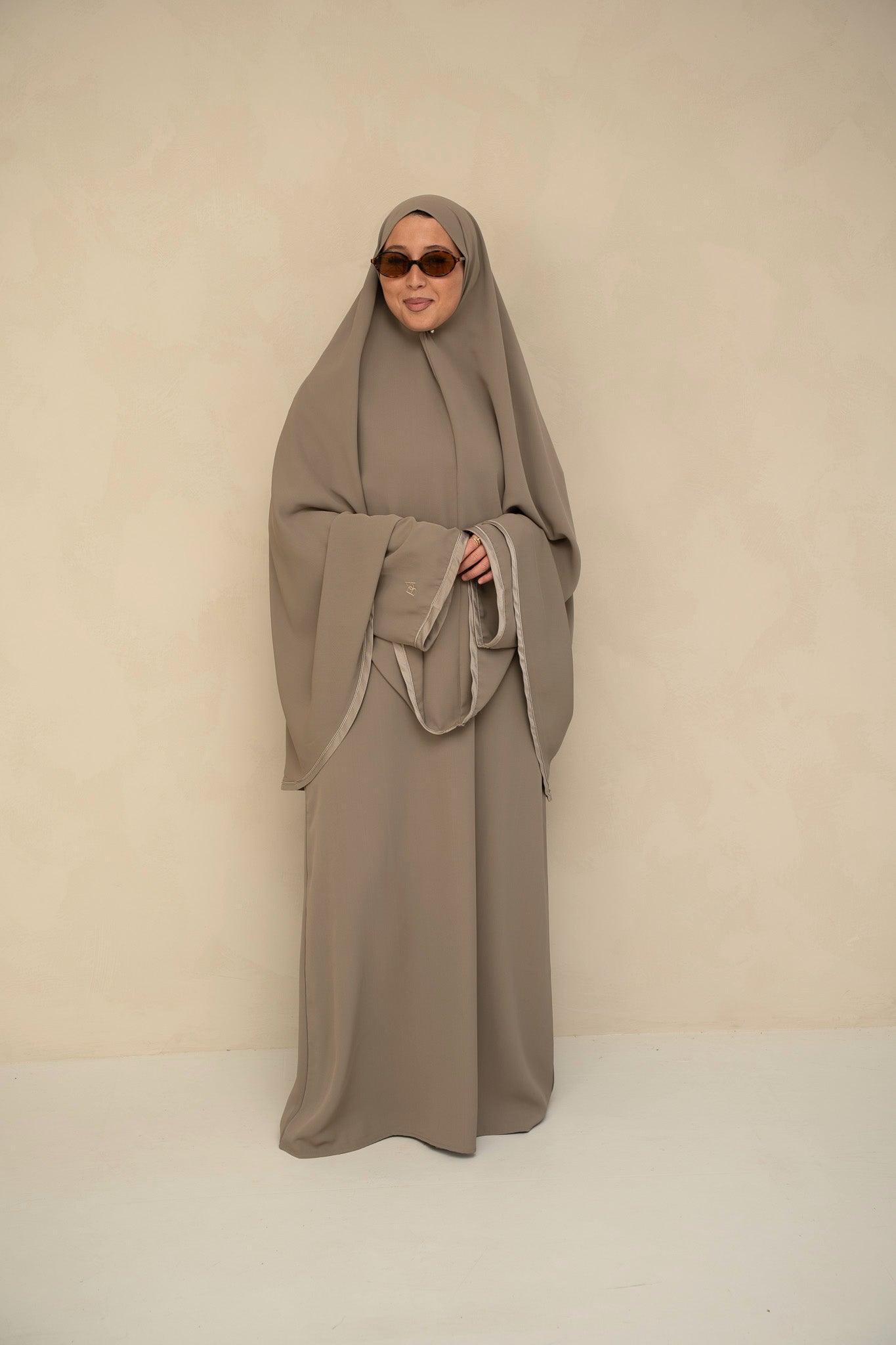 Silk Edge Abaya & Khimar Set