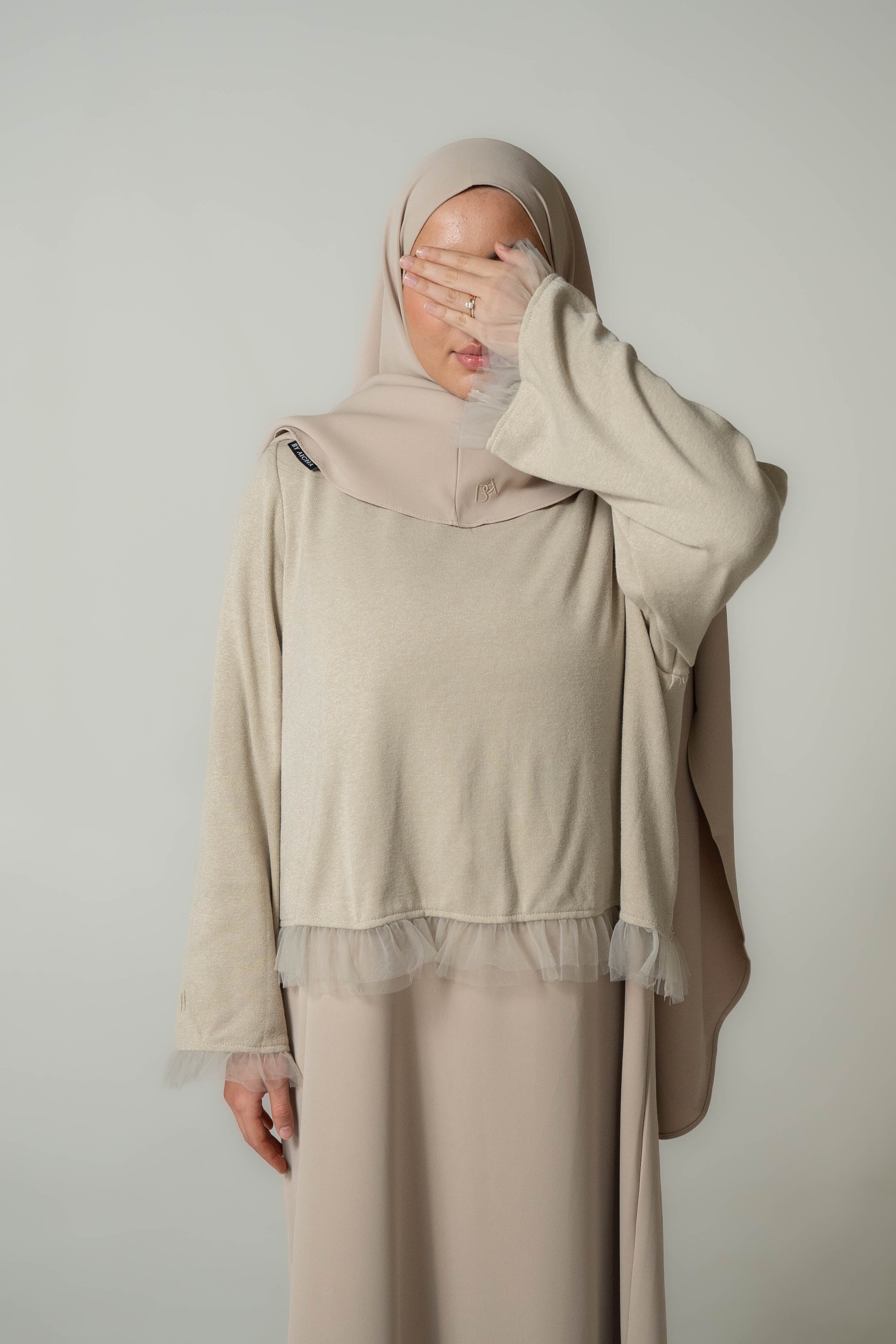 Sweater Mesh Abaya