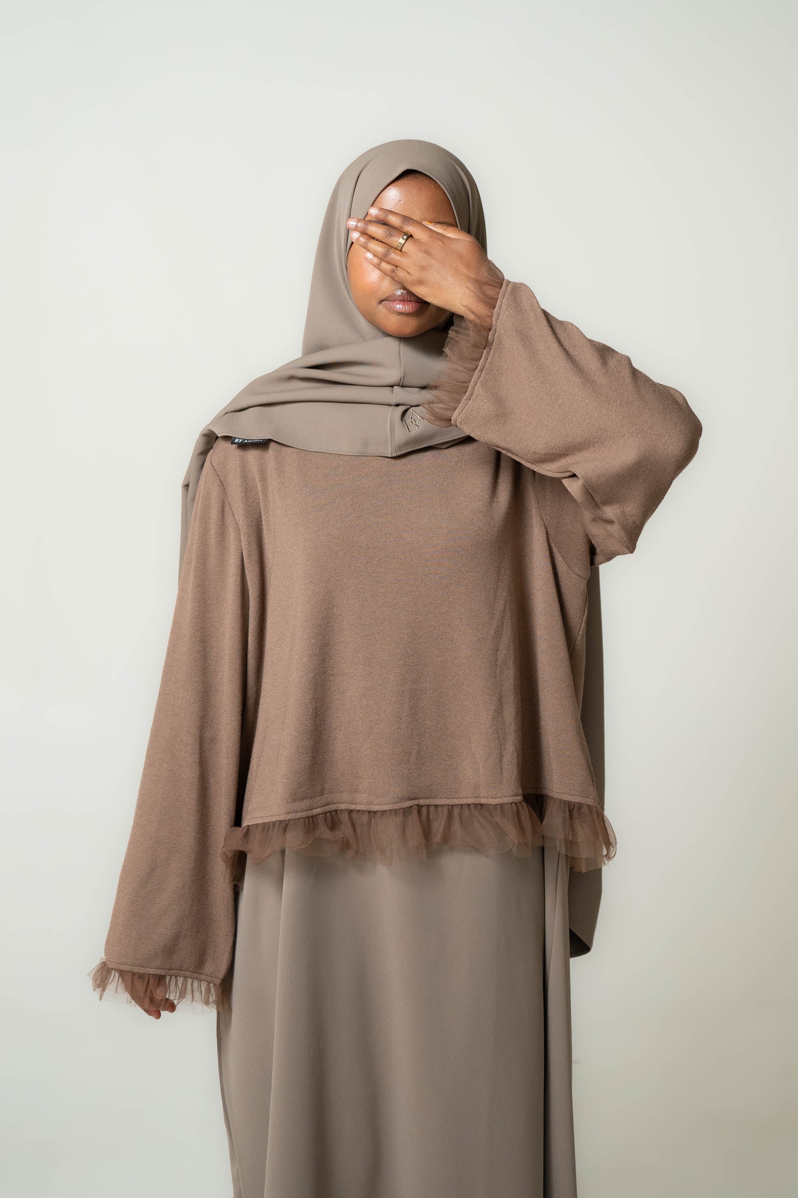 Sweater Mesh Abaya