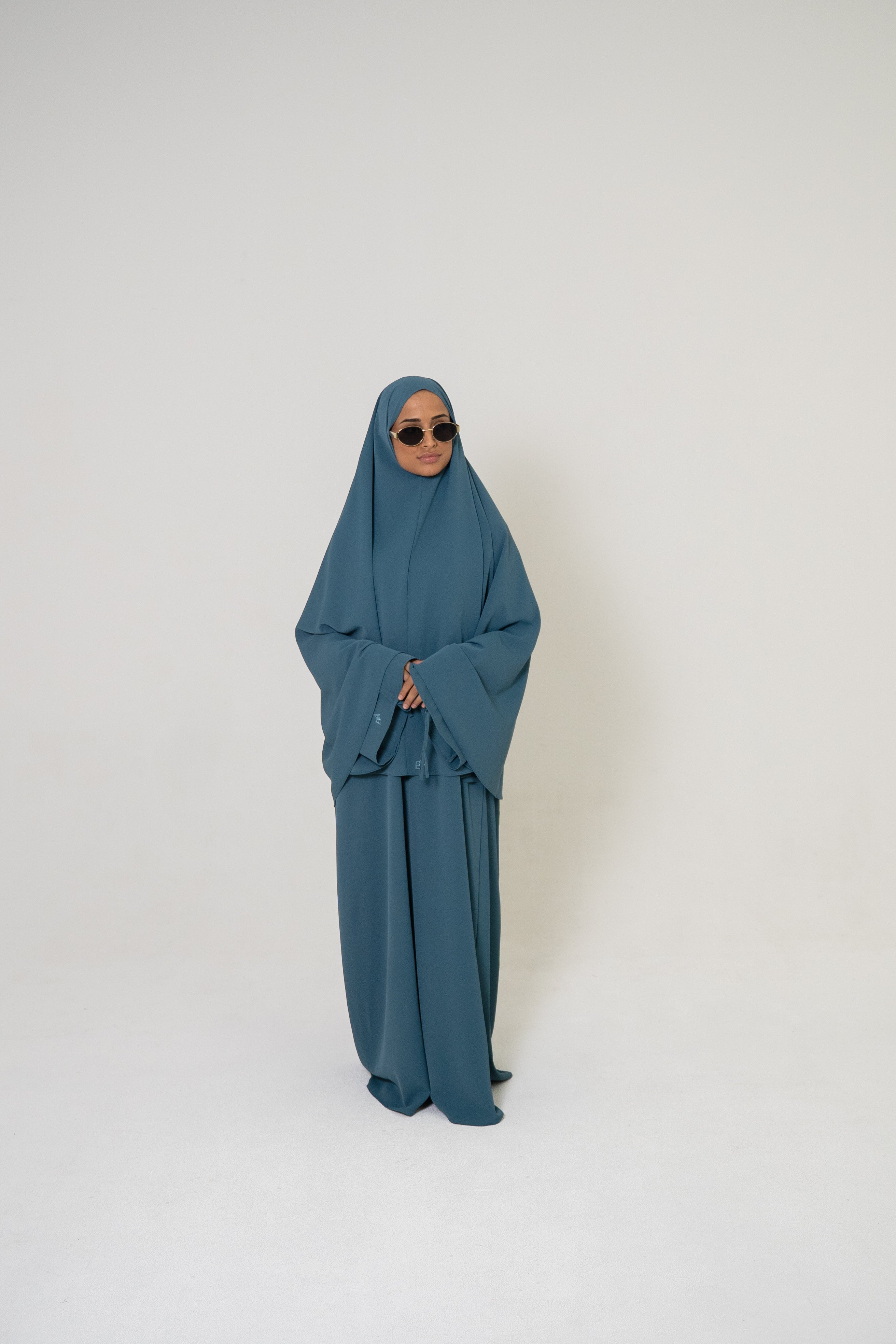 Soft Lace Abaya & Khimar Set