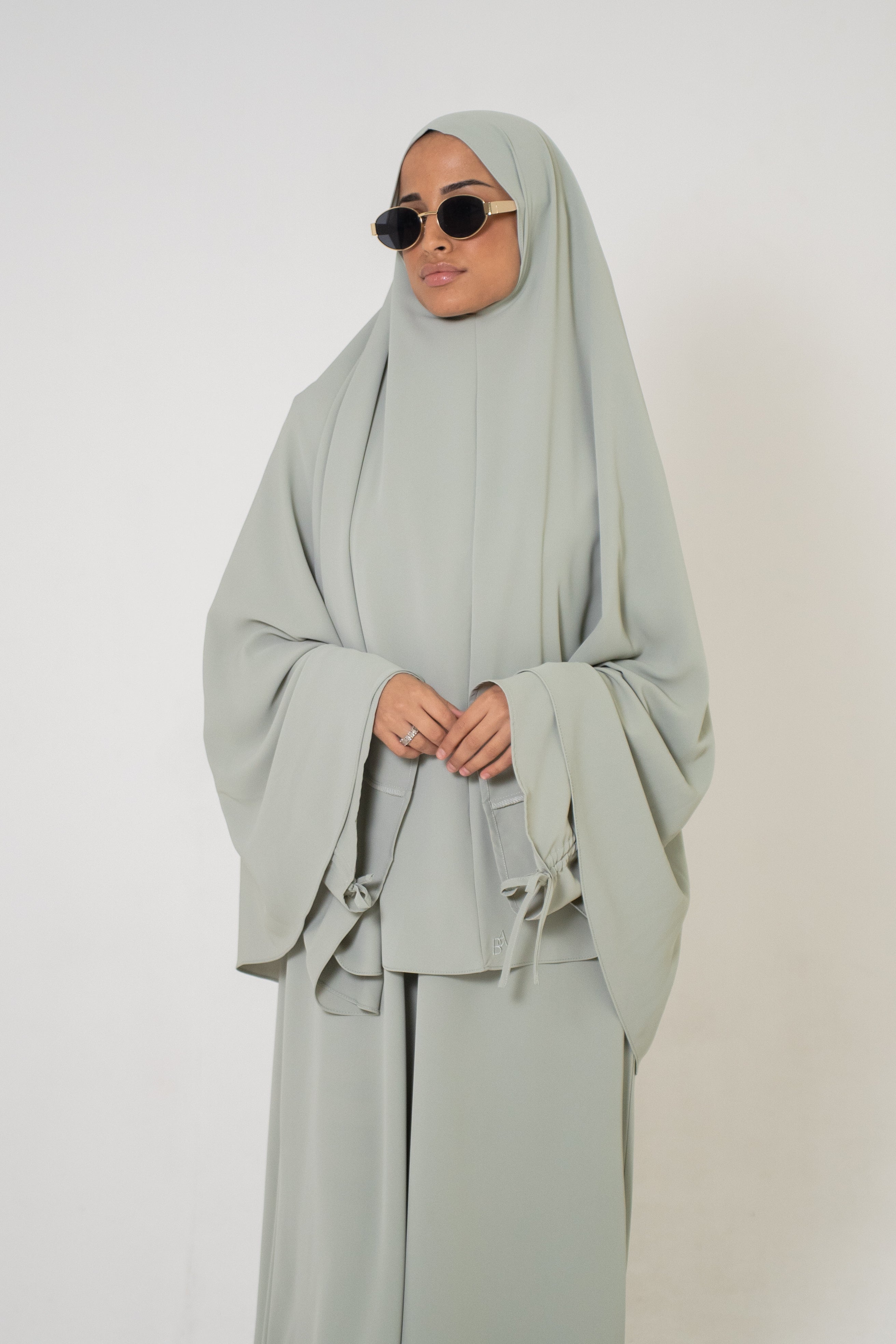 Soft Lace Abaya & Khimar Set