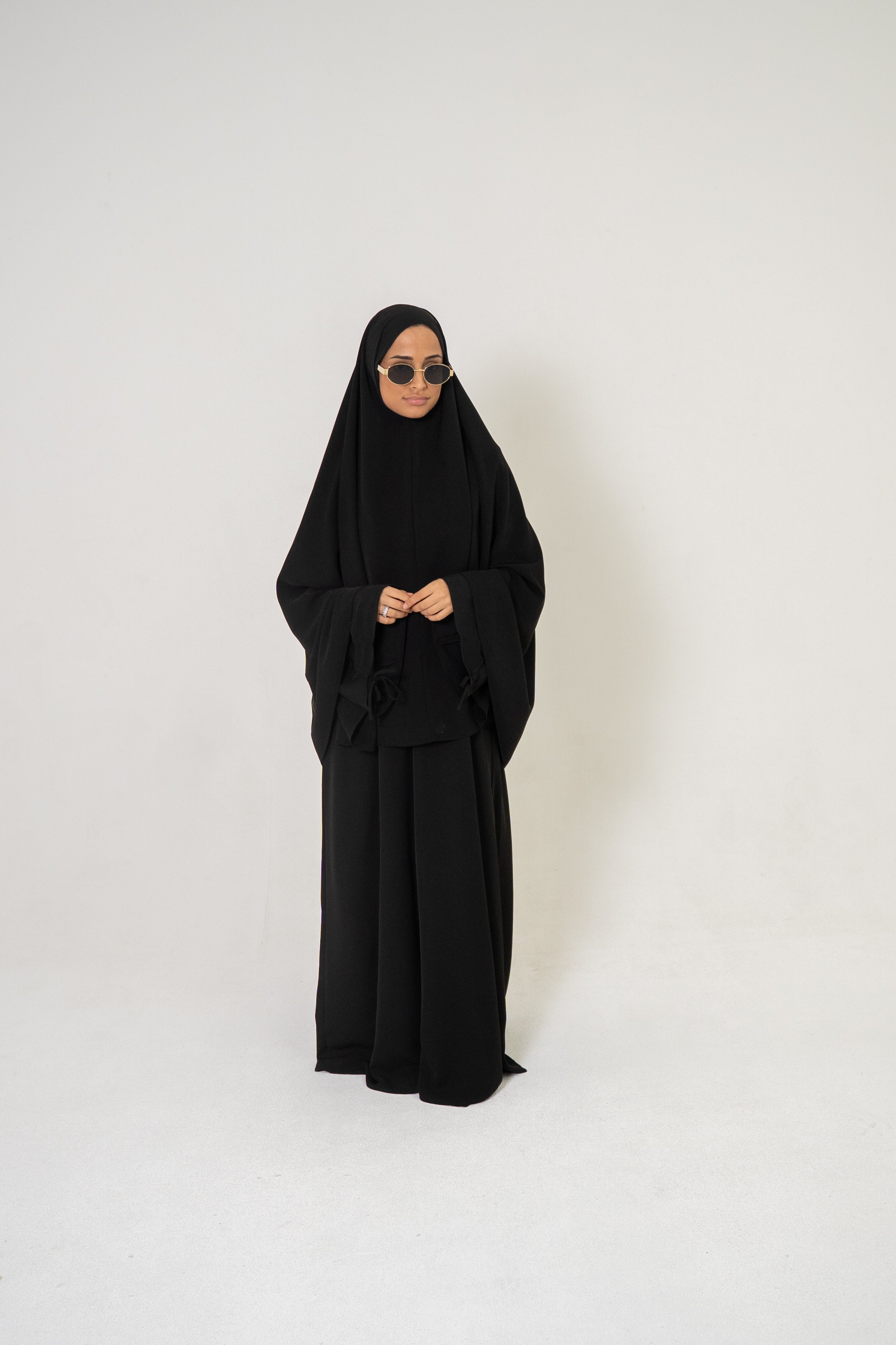 Soft Lace Abaya & Khimar Set