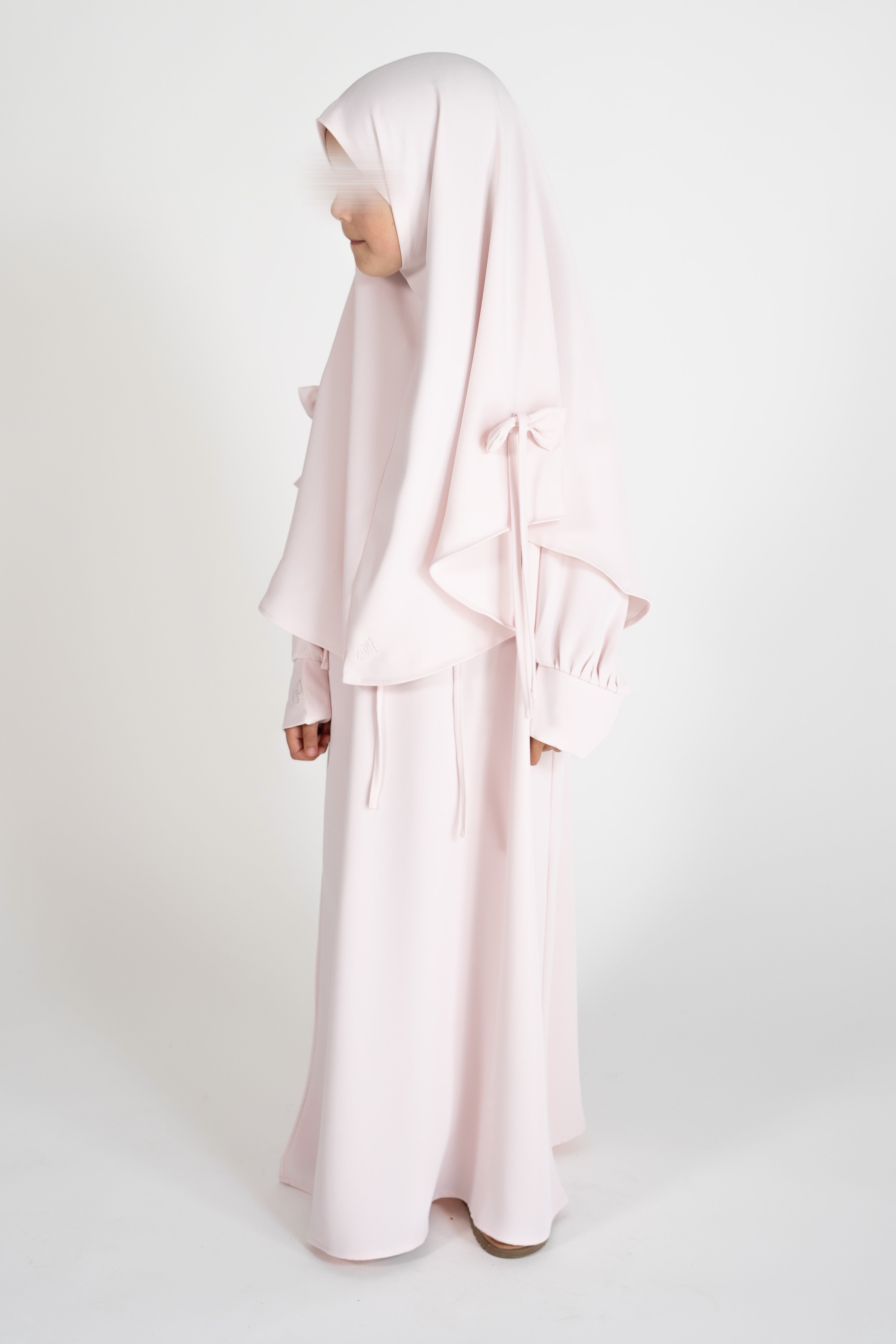 Timeless Tie Abaya & Khimar Kids Set