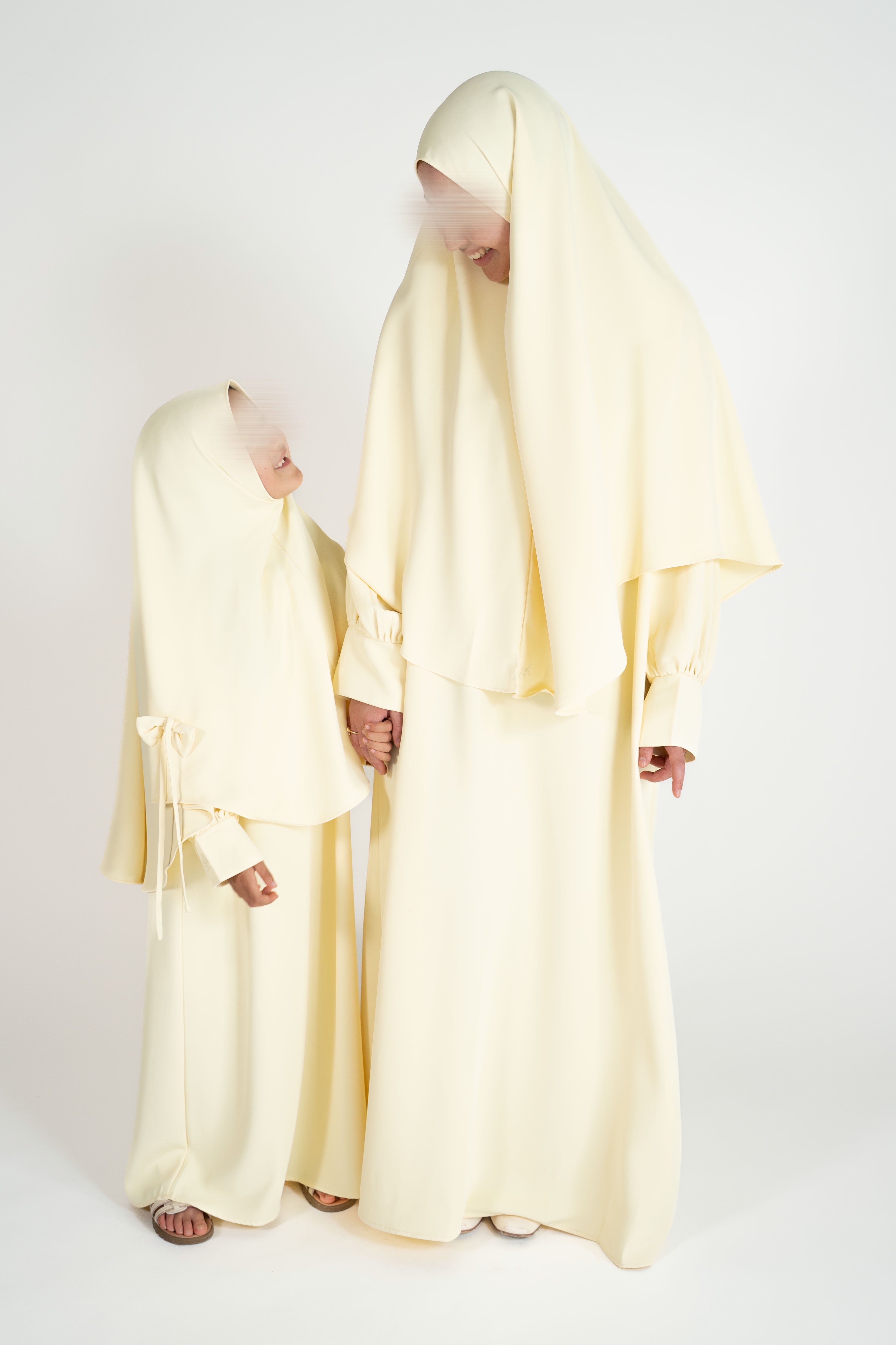 Timeless Tie Abaya & Khimar Kids Set