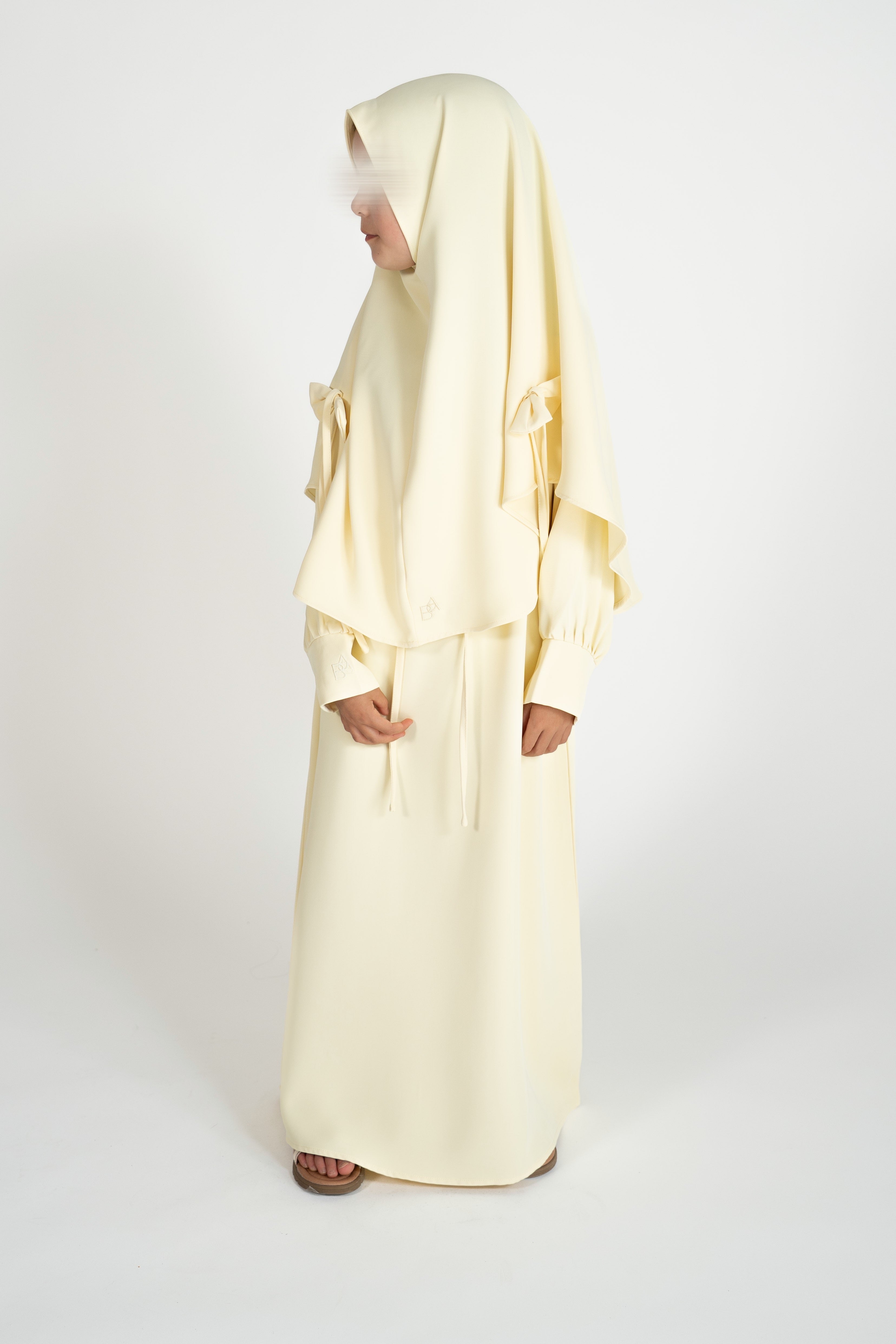 Timeless Tie Abaya & Khimar Kids Set