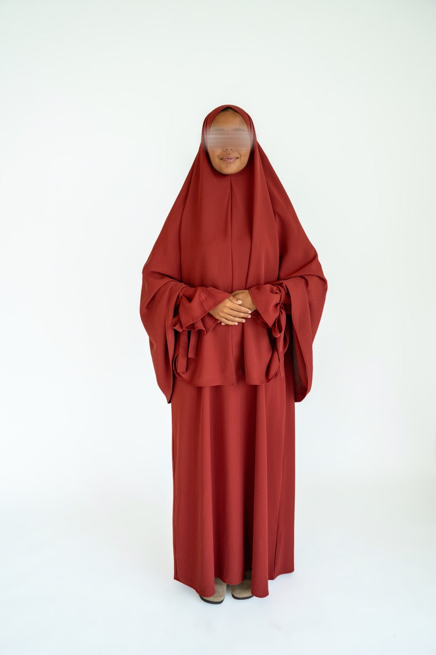Gathered Abaya + Khimar Set (Fall)