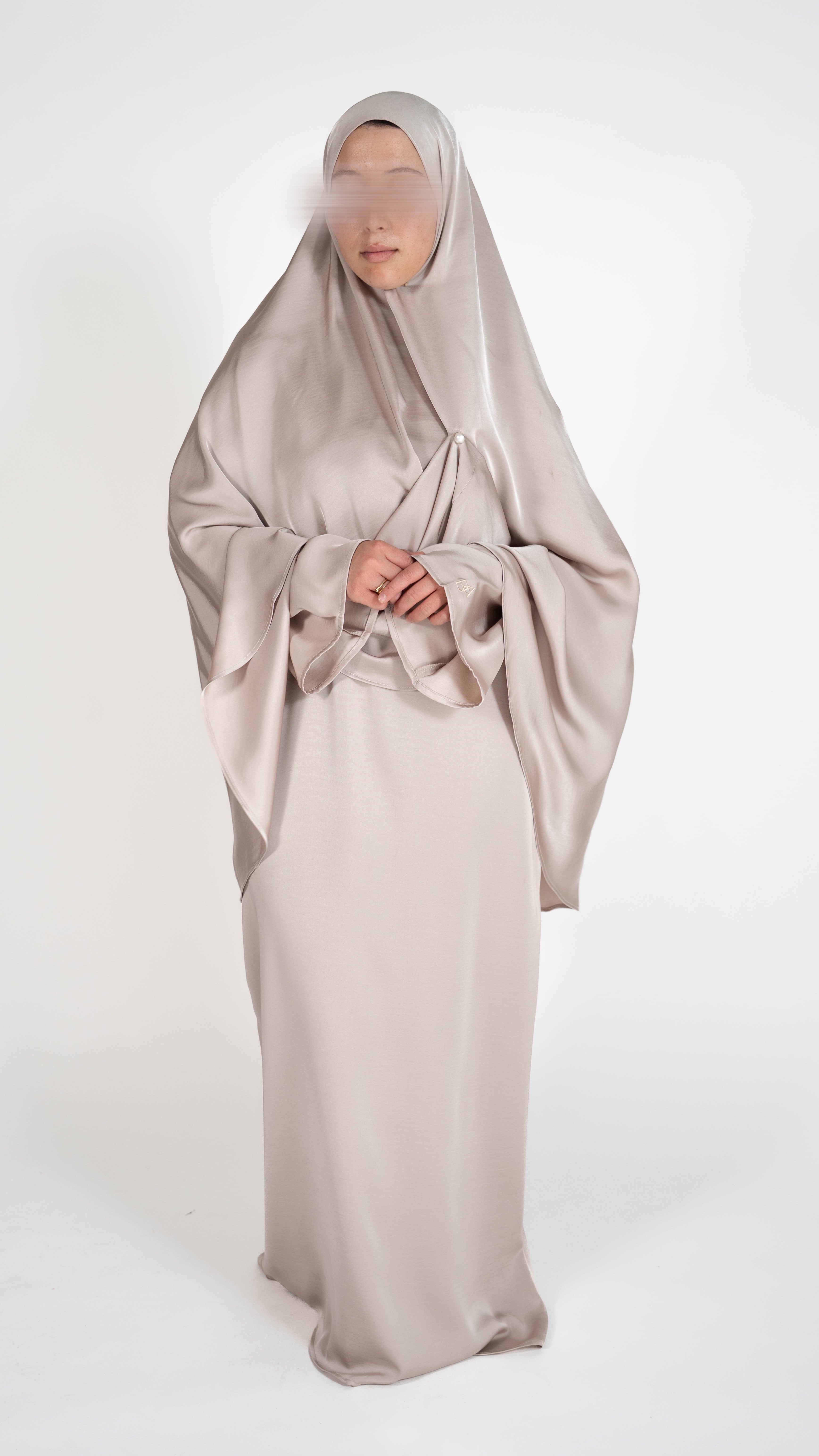Soft Pearl Abaya & Khimar